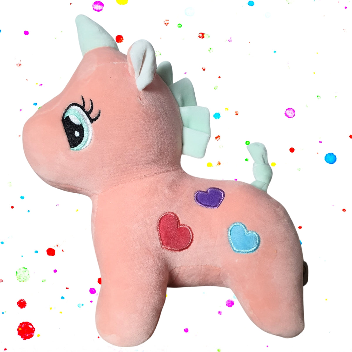 Unicórnio Rosa de Pelúcia com LED - DM Toys Unicórnio Rosa de Pelúcia com LED - DM Toys